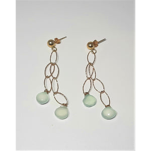 PENDIENTES LAGRIMAS COLOR AGUAMARINA