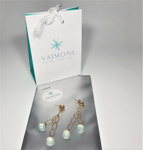PENDIENTES LAGRIMAS COLOR AGUAMARINA
