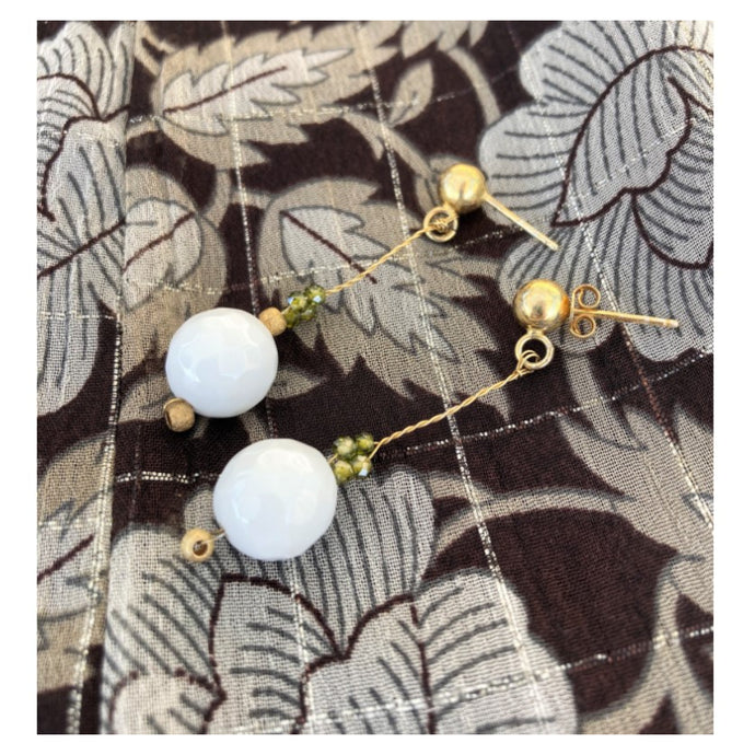 PENDIENTES WHITE DANCING